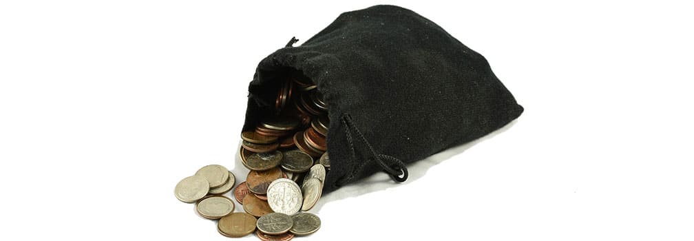 bag of coins