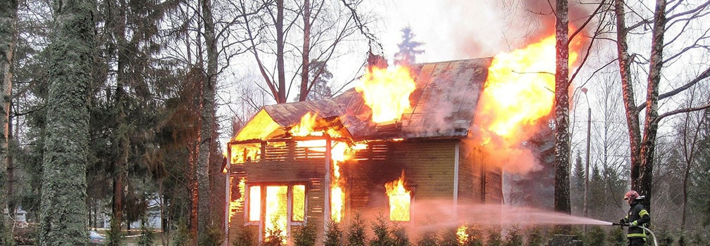 burning house
